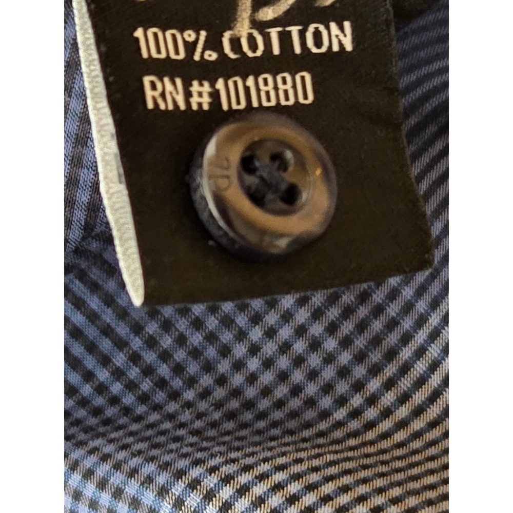 7Diamonds long sleeved shirt Men's size XXL Button up Flip Cuff Contrast Multi - Picture 9 of 9